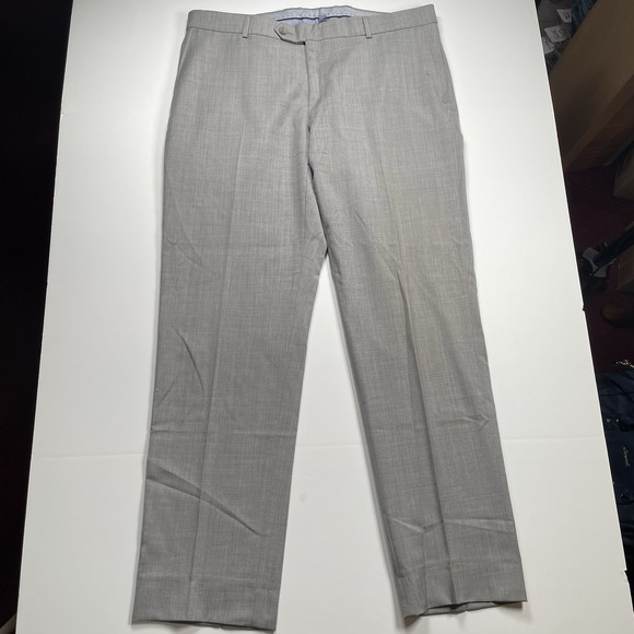 Ballin Super 120s‎ Wool Men's Pants 38x32 Gray Flat Front - Picture 1 of 9
